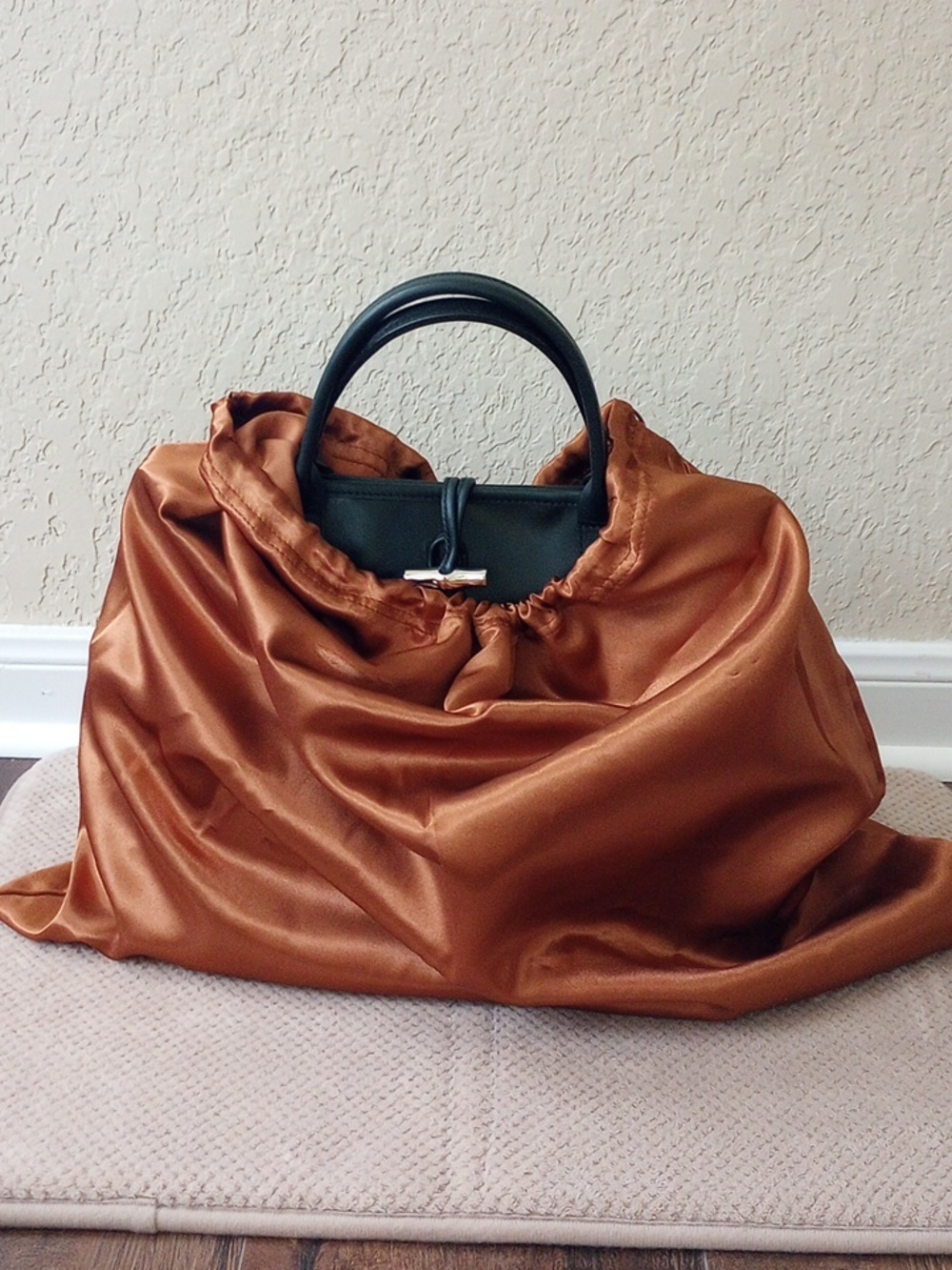 Sateen Copper Bronze Drawstring Dust Bag - Picture 2 of 4